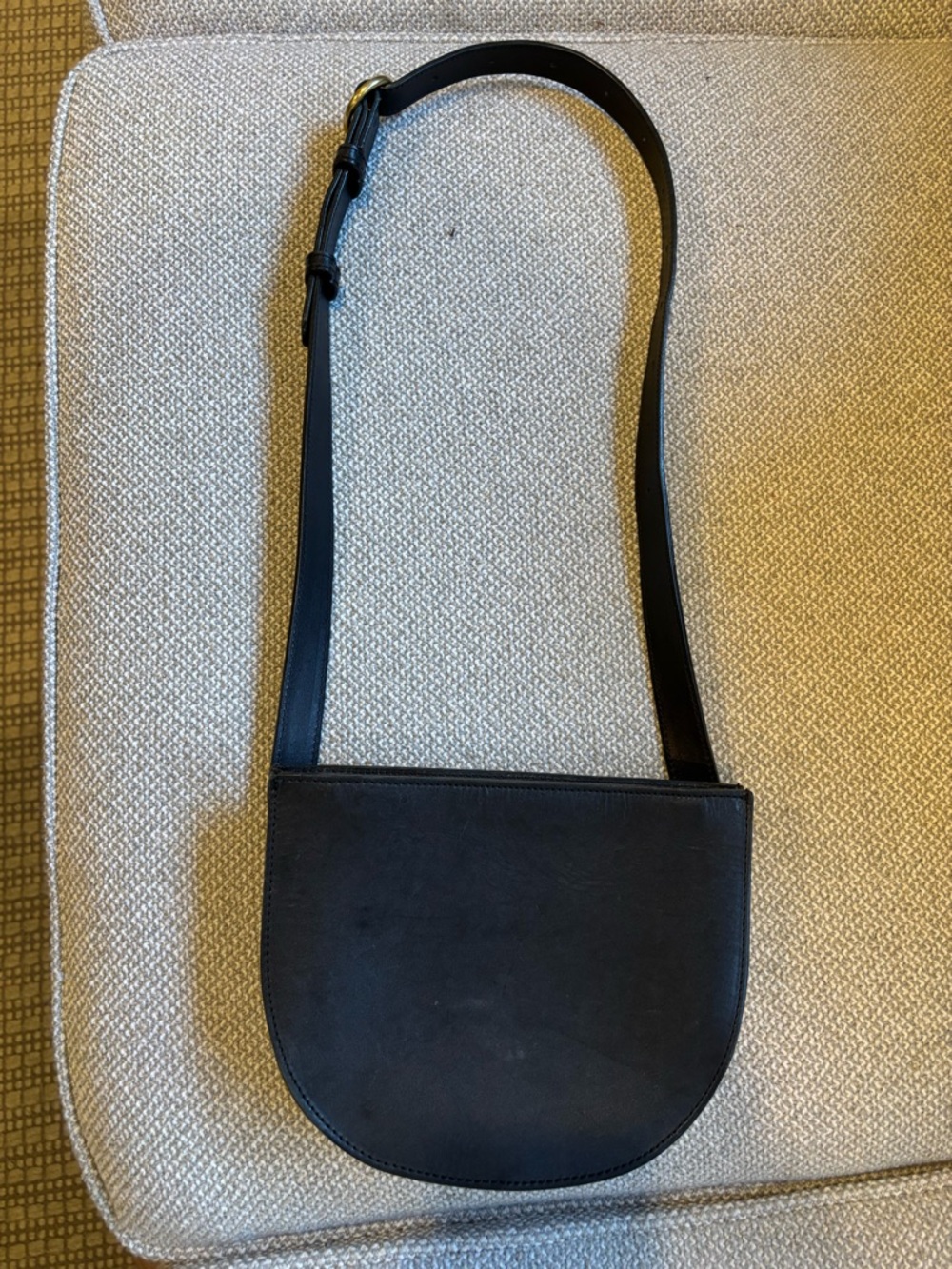 Minor History Black Leather Crossbody Bag